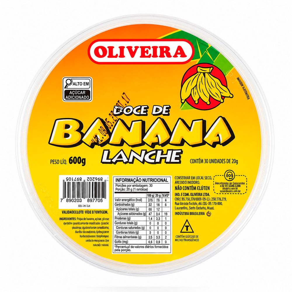 DOCE DE BANANA 30UNI OLIVEIRA 1